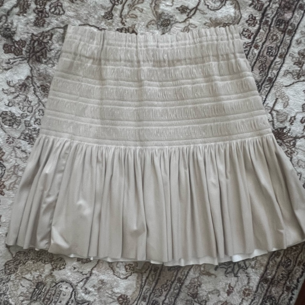 Zara pleated faux leather mini skirt, size L